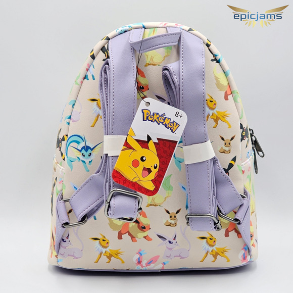 Loungefly Pokemon Eevee Eeveelutions All Over Print Mini Backpack Bag New - Picture 5 of 5